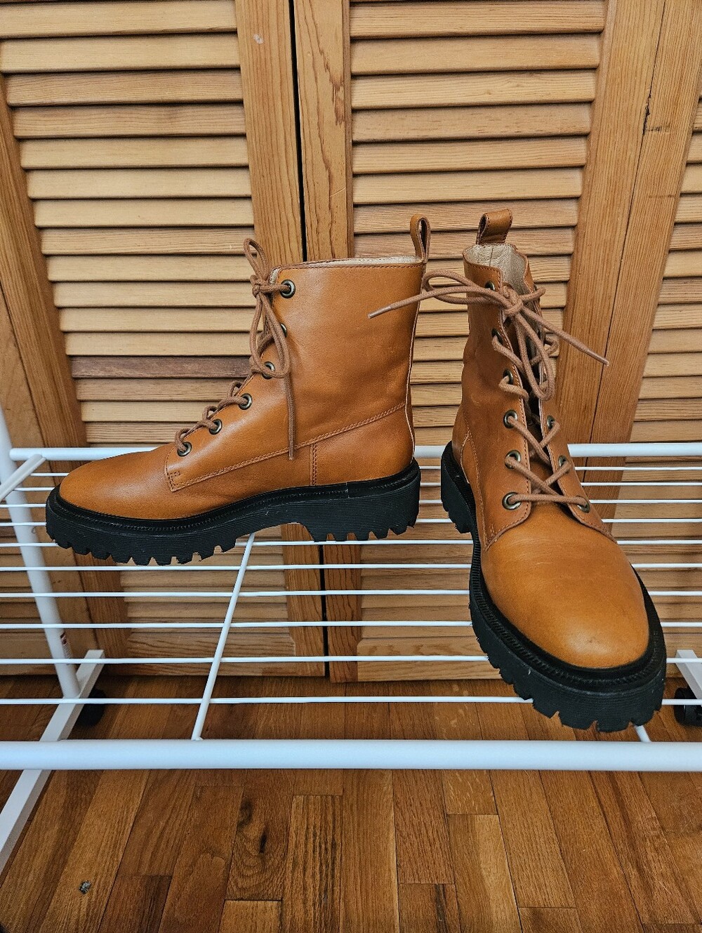 Madewell Leather Whimsigoth Combat Boots